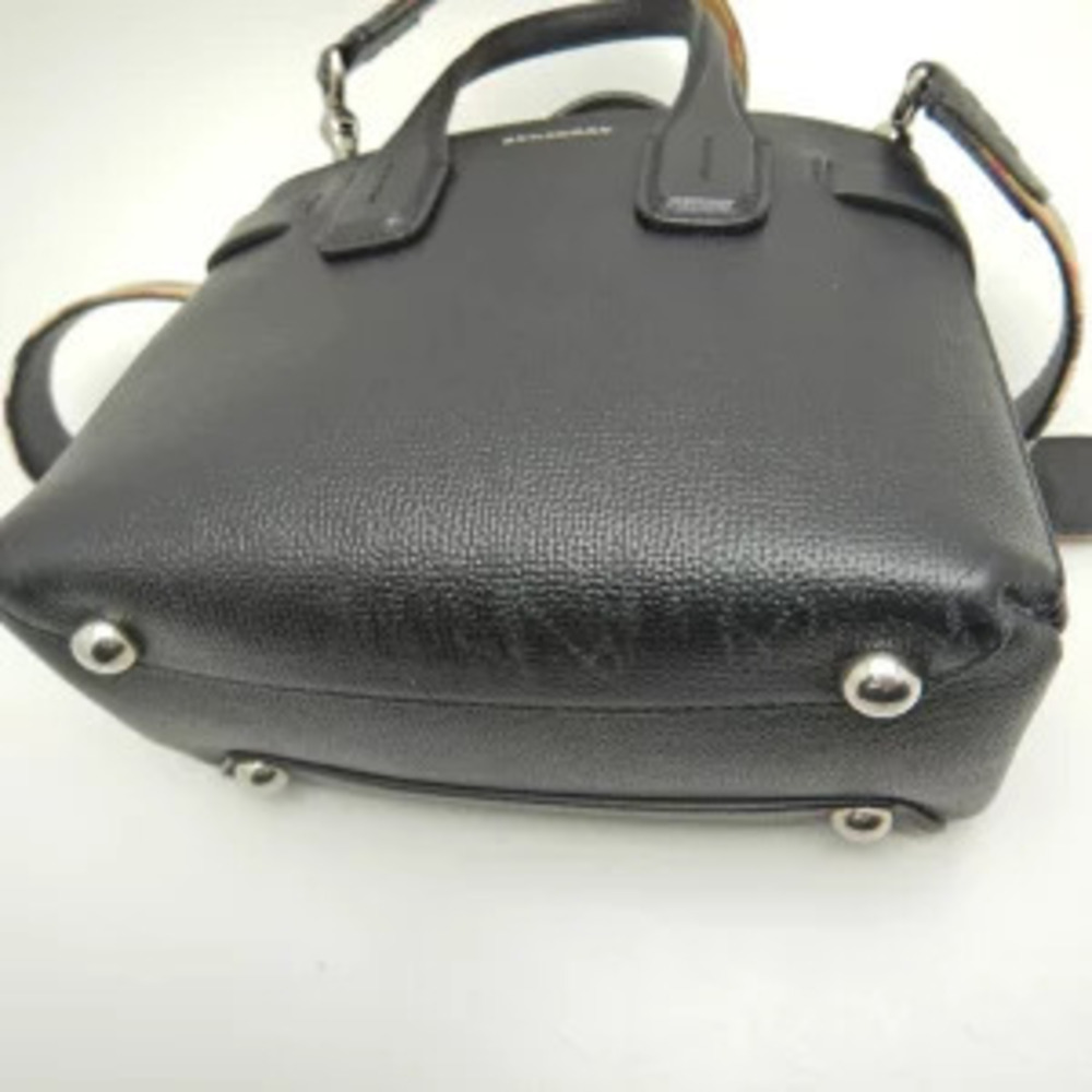 BURBERRY Baby Banner Handbag Leather Black - Picture 5 of 9
